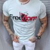 Мъжка тениска с надпис Freedom-мента-код 9533-2
