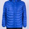 Мъжко олекотено макси яке с качулка/4XL-8XL/-кралско синьо-2226-1