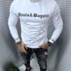 Мъжка блуза с малък надпис Paulo Bugotti-бяло-код 2339-5