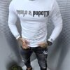 Мъжка блуза с голям надпис Paulo Bugotti-бяло-код 2339-7