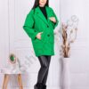 Oversize палто от Италиански кашмир с хастар-зелено-код 2956