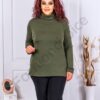 Дамска маски блуза с поло яка-каки-код 1002-6