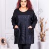 Красива макси туника с дискретно синьо ламе-код 3957-12