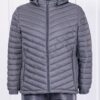 Топло зимно макси яке с качулка/4XL-7XL/-сиво-22899-1