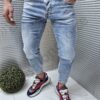 Мъжки casual дънки с избелял ефект/33-40/-код 7060