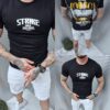 Mъжка тениска с надпис Strike отпред и на гърба-черно-код 7080