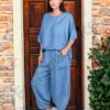Дамски спортно-елегантен Oversize сет-светлосиньо-код 6817-1