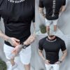 Mъжка Oversize тениска с надпис You are stronger-чеMъжка Oversize тениска с надпис You are stronger-черно-код 1259-2рно-код 1259-2