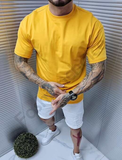 Mъжка Oversize тениска с щампа на гърба