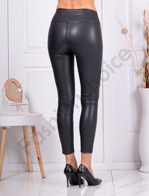 Дамски плътен кожен клин с Push-Up ефект-черно-код 601-602