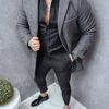 Мъжко спортно-елегантно палто от кашмир-сиво-код 803-1