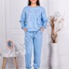 Дамски Oversize сет с 3D апликация цвете-светлосиньо-код 59100