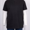 Мъжка макси блуза с копчета и столче яка /5XL-10XL/-черно-код 20036