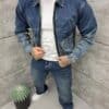 Мъжки дънков комплект с омбре ефект и дънки Baggy style-C62-7217