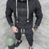 Мъжки спортен комплект с худи горнище и цветна бродерия-код 11160