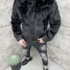 Стилно мъжко яке от фин еко косъм и набук-код 1911