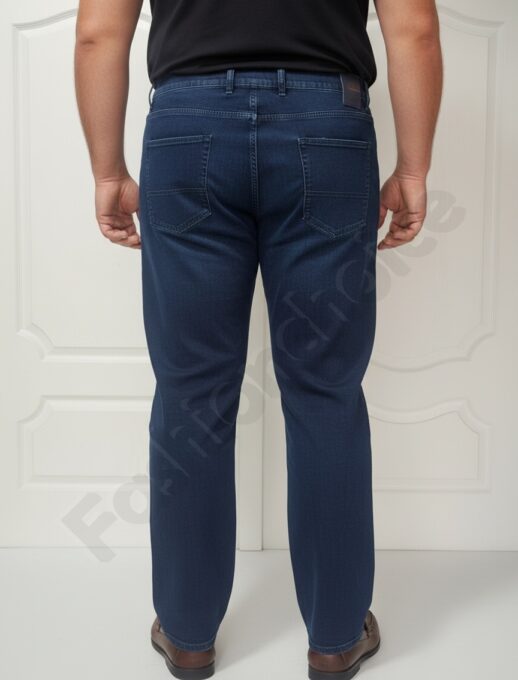 Мъжки макси дънки в тъмносин деним с еластан/58-74/-код 24900-2