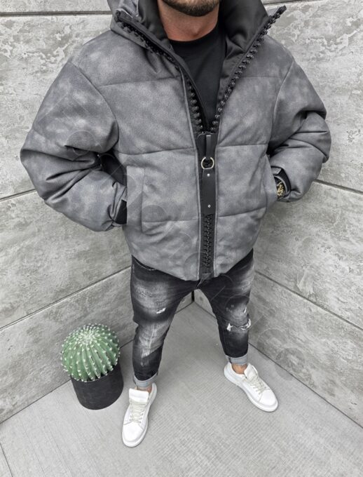 Мъжко зимно Oversize яке с голям цип-код 88539