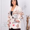 Стилен дамски блейзър с цветен десен Snoopy-код 10398-1