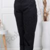 Дамски супер макси дънки с еластан и ластична талия/62-70/-черно-код 7893