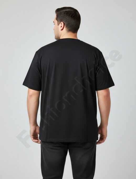 Мъжка макси тениска с надпис ICON /4XL-10XL/-черно-код 26107