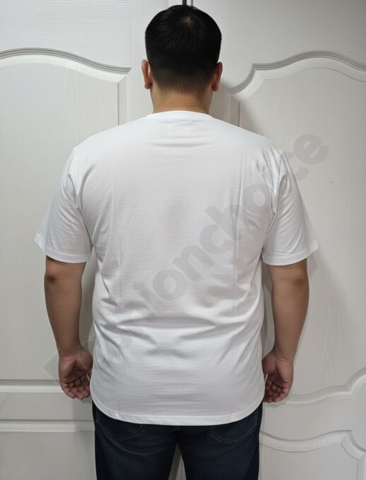 Мъжка макси тениска с надпис ICON /4XL-10XL/-бяло-код 26107-4