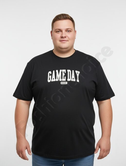 Мъжка макси тениска с надпис Game Day /4XL-10XL/-код 26102
