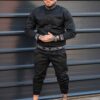 Мъжки спортен комплект в актуален десен с контрастни надписи-6272